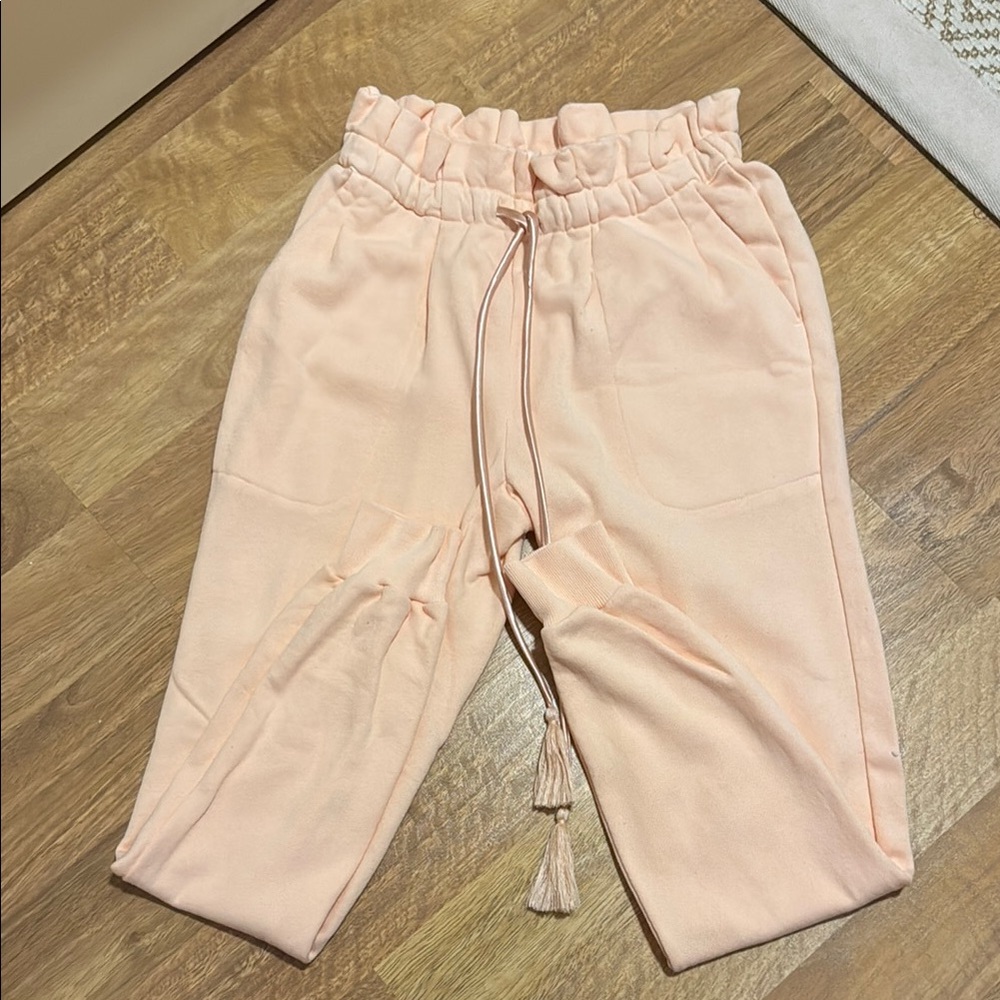 Something Navy Pink Track Pants with Elastic Waistband